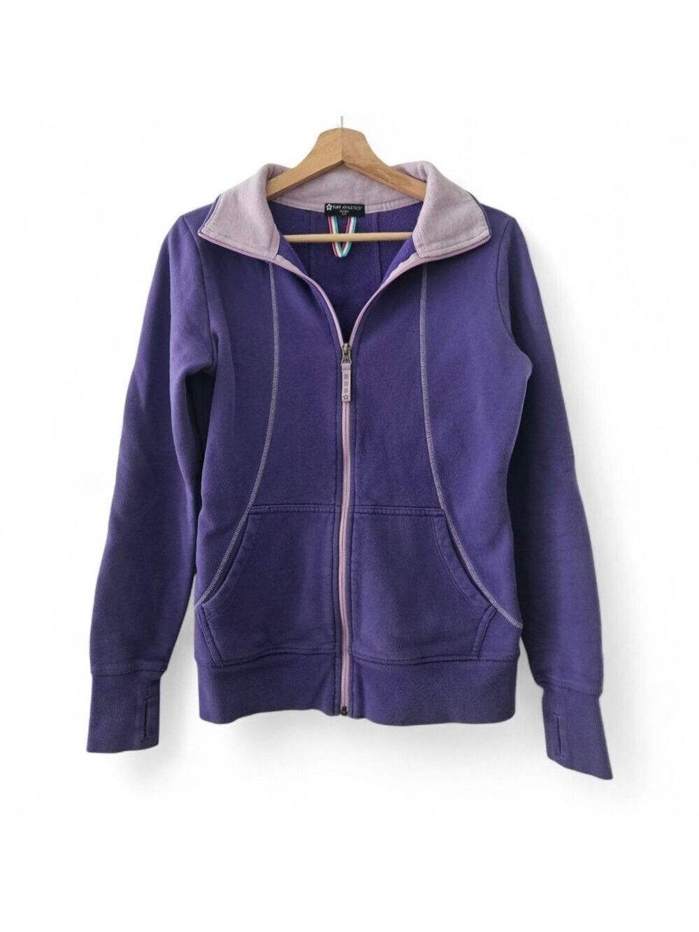 Tuff Athletics Purple Zip Up Jacket Women’s Small S/P Thumbhole Athletic